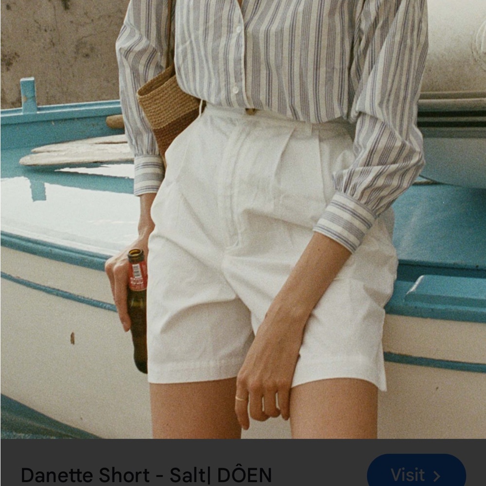 Doen White Bermuda Shorts Tailored and Sophisticated - Danette size 4